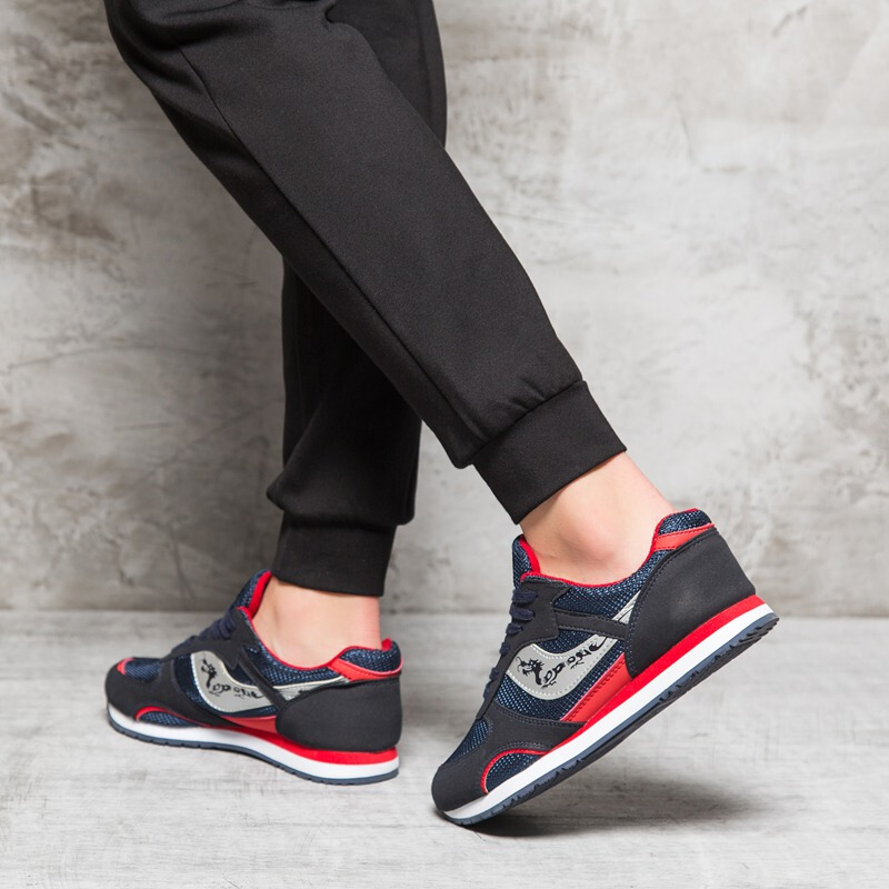 龙牌跑鞋低帮系带韩版潮鞋男女情侣鞋轻便休闲鞋软底鞋平底运动鞋晨练