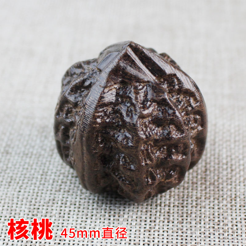 天然皮灰木雕手把件越南土沉香木皮黑文玩核桃葫芦貔貅狮子头招财 1号核桃