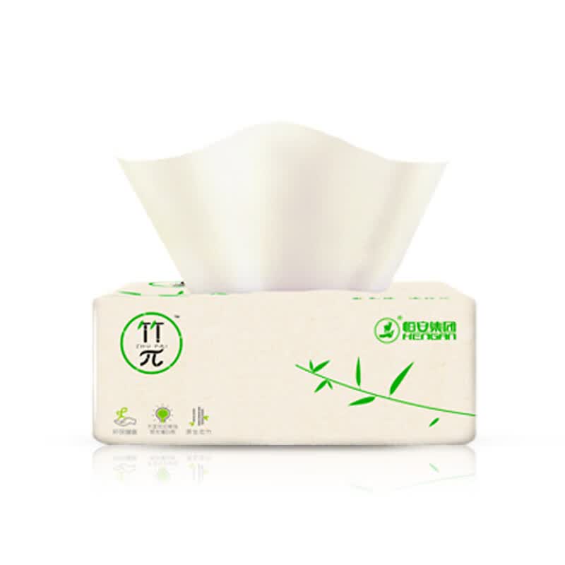 心相印(Mind Act Upon Mind)DT100商用(竹π)三层塑装纸面巾(21包)装