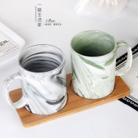 创意大理石纹陶瓷漱口杯刷牙杯子洗漱杯牙杯情侣牙刷杯浴室洗漱 三维工匠 大理石粉色(单杯)