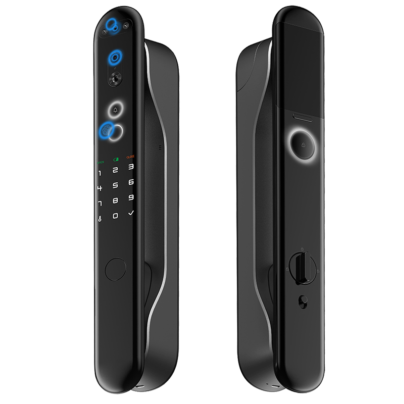 鼎山科技 (DINSTECH) A8Pro 3D人脸识别智能门锁家用 大门入户门密码锁 电子锁 防盗门指纹锁 星光灰