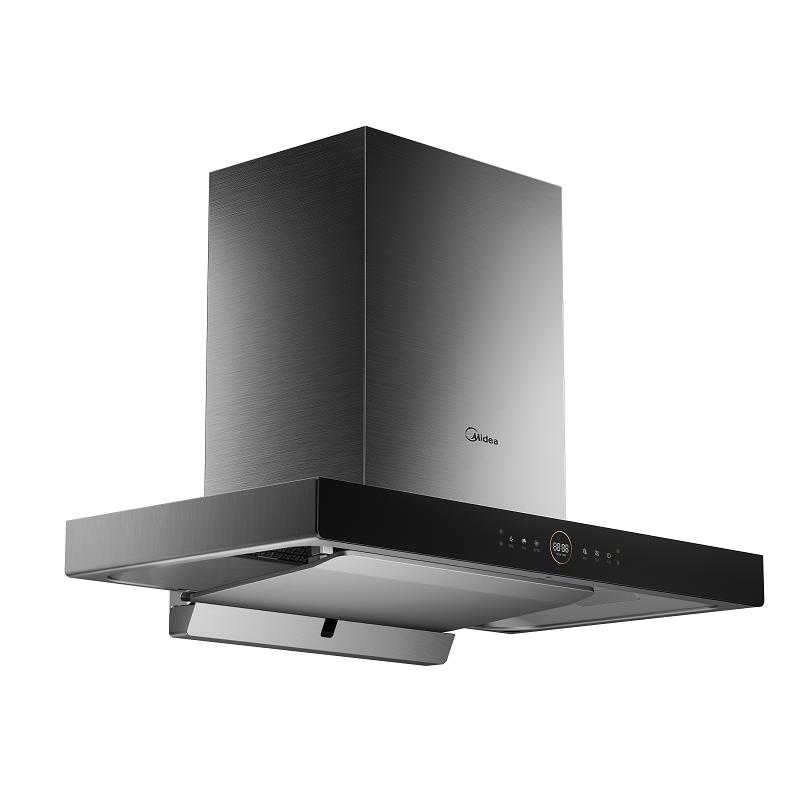 美的midea欧式不碰头挥手智控20立方大吸力智能蒸汽洗吸油烟机c80