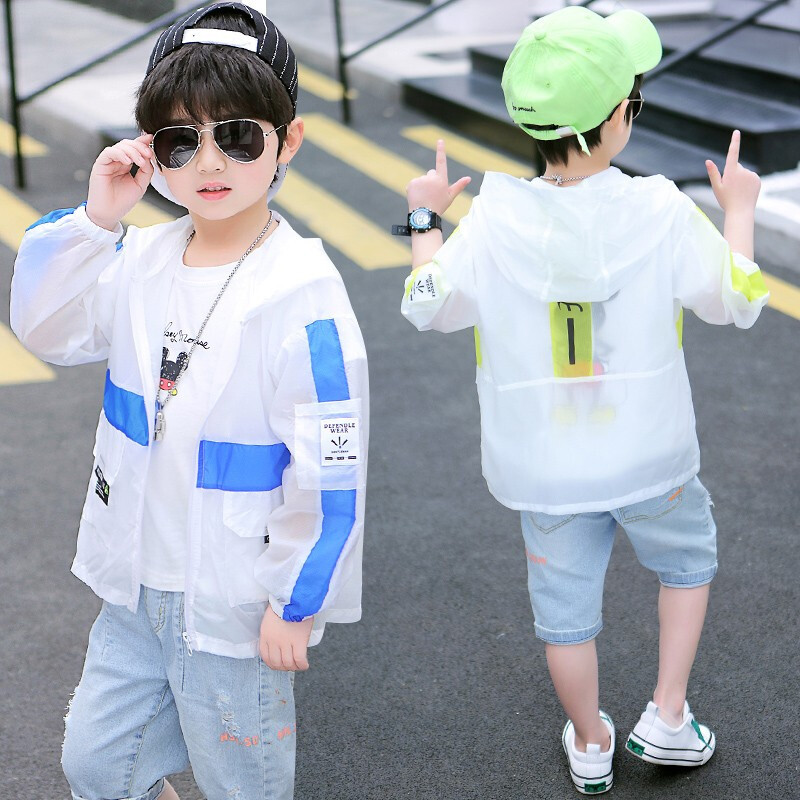 乌鹿童装男童皮肤衣夏季儿童外套薄款透气中大童夏装小男孩衣服潮视频