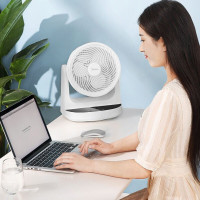 美的(Midea)空气循环扇FGA20WD 家用电风扇台式卧室桌面转页扇小风扇摇头远程遥控预约定时大风量对流台扇循环送风