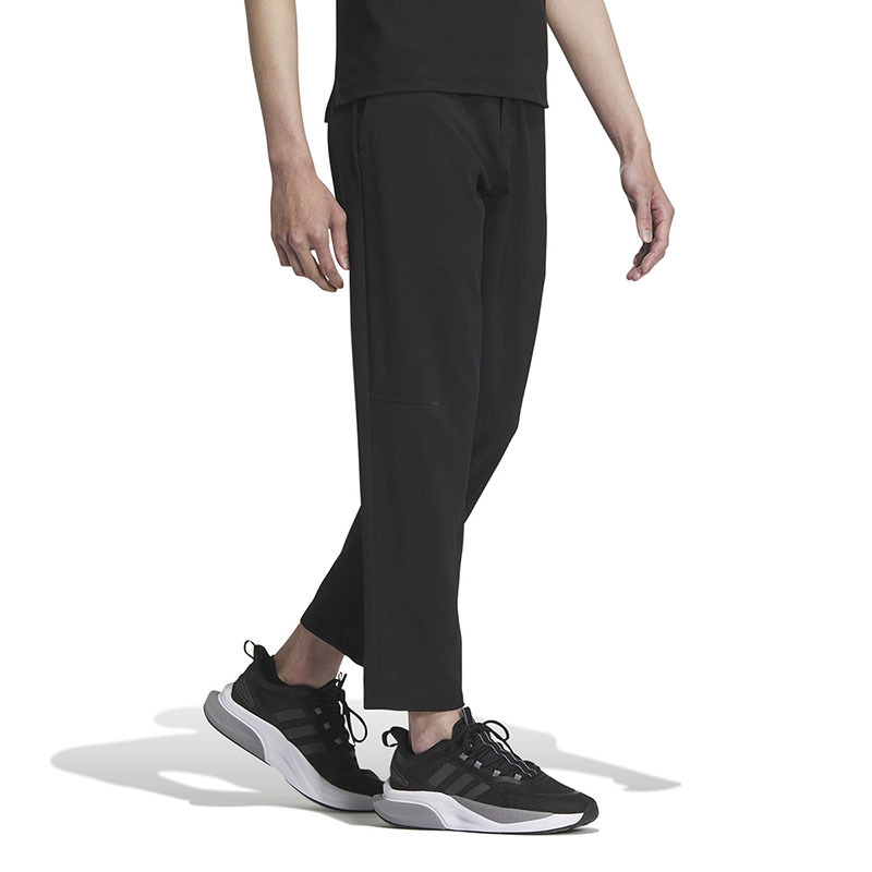 adidas Pants 纯色简约直筒休闲裤 男款 黑色 IS4955