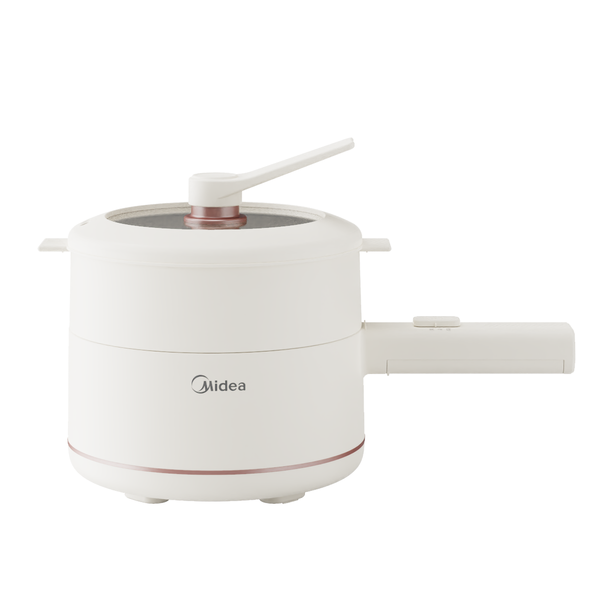 美的(Midea)小电锅电蒸锅长柄宿舍小锅多功能辅食锅学生宿舍泡面配蒸笼1.6L MC-XZE2017