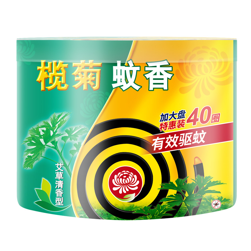 榄菊 蚊香艾草清香型40单圈 大盘长效驱蚊防蚊 蚊香/蚊香液高清大图