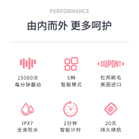 贝贝康电动牙刷D-01-5 组合套装 五档模式 声波震动 全身水洗 持久续航 15000转/分钟 高速震动去除牙渍