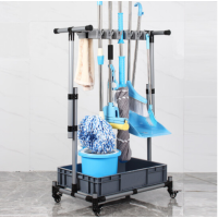 企购优品 保洁工具架 银色10挂12钩