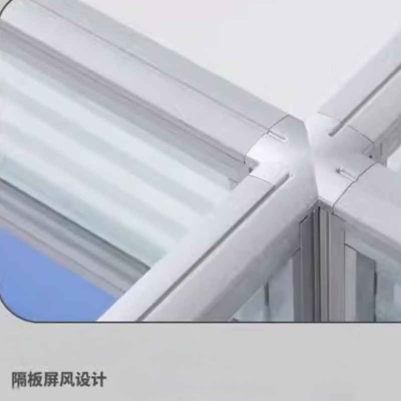 伟樽屏风办公桌三人位360*60*110cm张高清大图