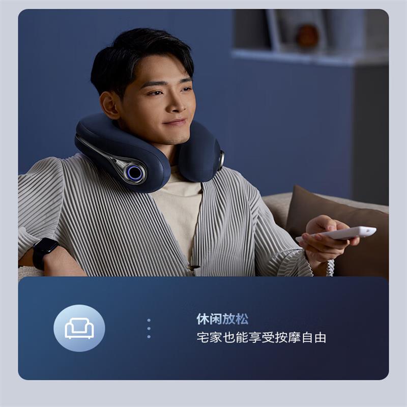 飞利浦 颈椎按摩器3D伸缩按摩头物理揉捏颈部按摩仪恒温热敷按摩枕旅行神器生日高档礼物送老公领导高清大图