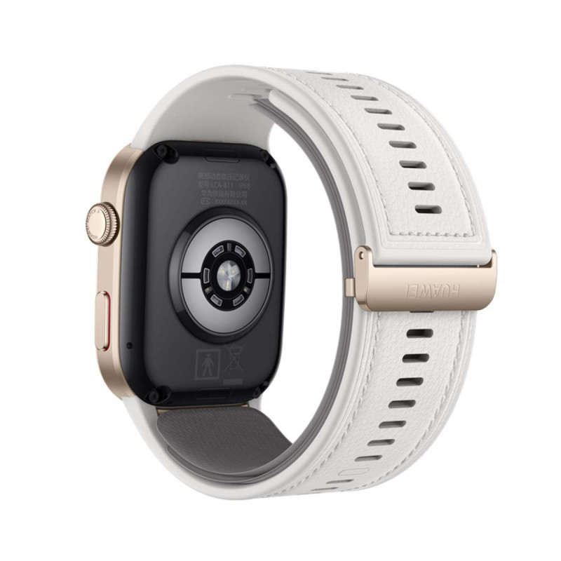 HUAWEI/华为 WATCH D2 腕部动态血压记录仪 幻夜黑铝合金表壳 黑色氟橡胶表带 动态血压监测 一键微体检 轻巧时尚高清大图