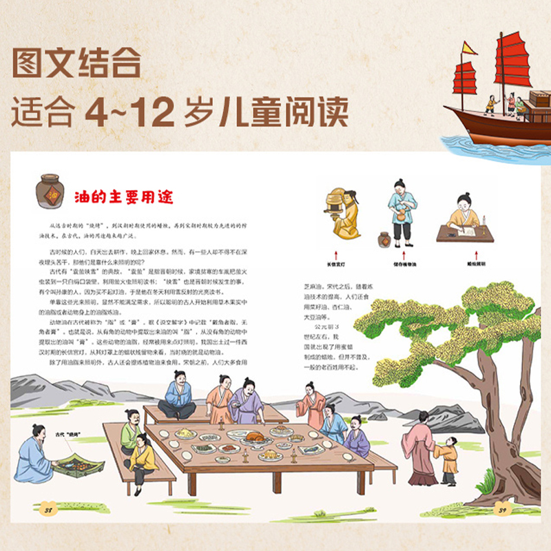 孩子看得懂的天工开物[全4册] [正版]孩子看得懂的天工开物全套4册 天工开物儿童版4-9-12岁小学生阅读课外书籍 中高清大图