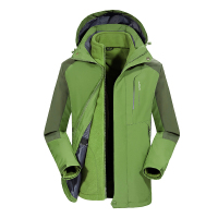 凯仕达情侣冲锋衣男女秋冬三合一防风透气外套户外两件套登山服QJS1718