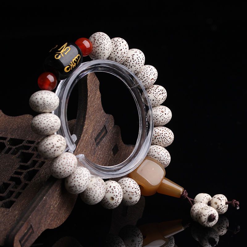 白玉菩提根手串108菩提子佛珠手链男女百搭项链长款简约文玩配饰款式