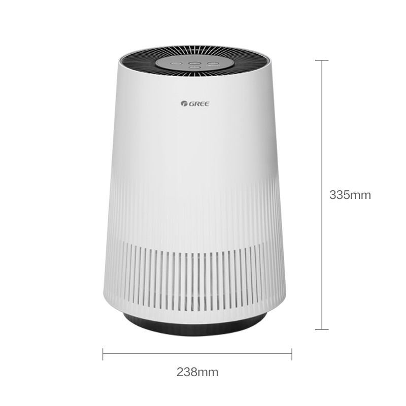 格力(GREE)桌面空气净化器 KJ100G-A01 小型家用卧室办公室 除烟除尘 除二手烟味高清大图