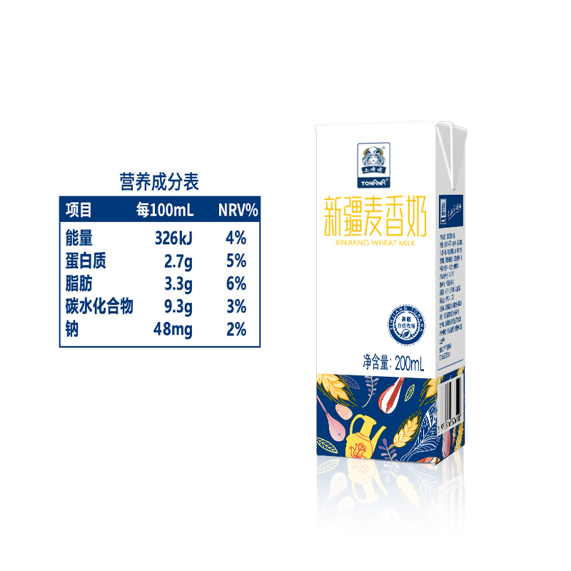 土姥姥 新疆麦香奶200ML*10盒高清大图
