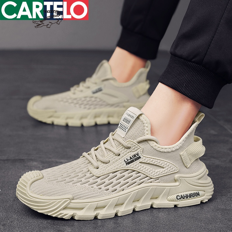 [线下专柜同款]卡帝乐鳄鱼(CARTELO)新款飞织运动休闲鞋男鞋板鞋网面鞋