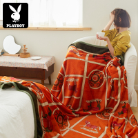 花花公子(PLAYBOY) 轻奢法兰绒毛毯被子加厚办公室盖腿毯子秋冬季防静电珊瑚绒双面法莱绒单人宿舍学生毯垫牛奶绒儿童毯