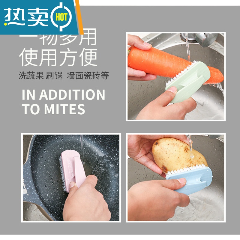 敬平鲍鱼刷灶头清洁刷刷螃蟹的刷子海鲜清洗刷水果生蚝小龙虾清洗刷子 2个弯柄清洁小刷子小龙虾清洗刷高清大图