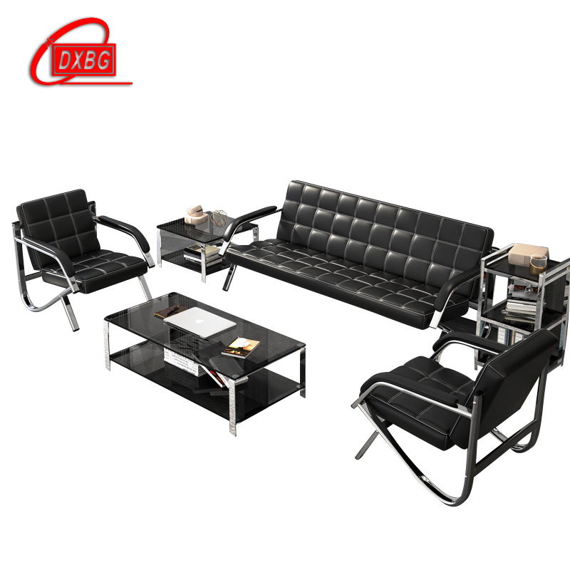 DXBG办公沙发茶几组合简约现代单三人位套装办公室商务洽谈休息会客区[工厂现做 7天内发货]