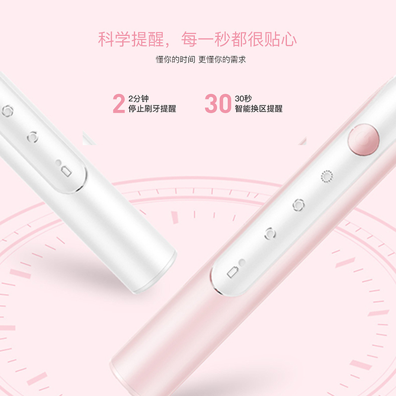 超人声波电动牙刷水洗快速充电男女成人家庭通用RT710蓝色