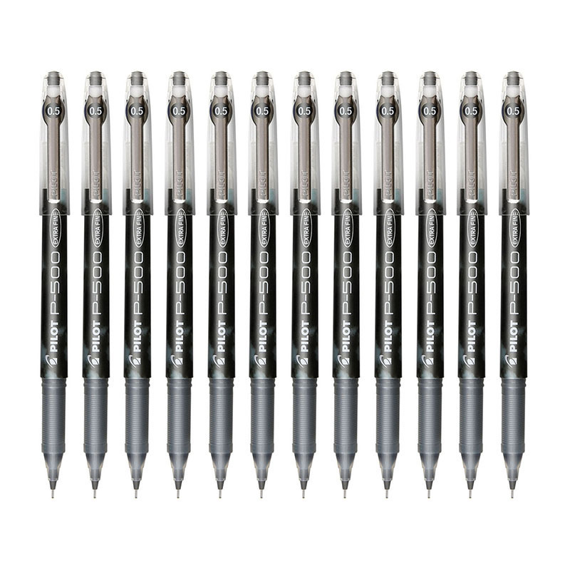 针管中性笔百乐p500中性笔05黑色10支装视频