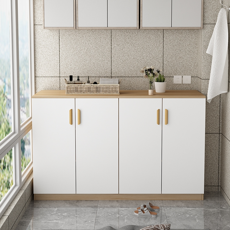 古达阳台柜储物柜收纳置物柜防晒地柜窗台柜简约鞋柜储物柜子定制