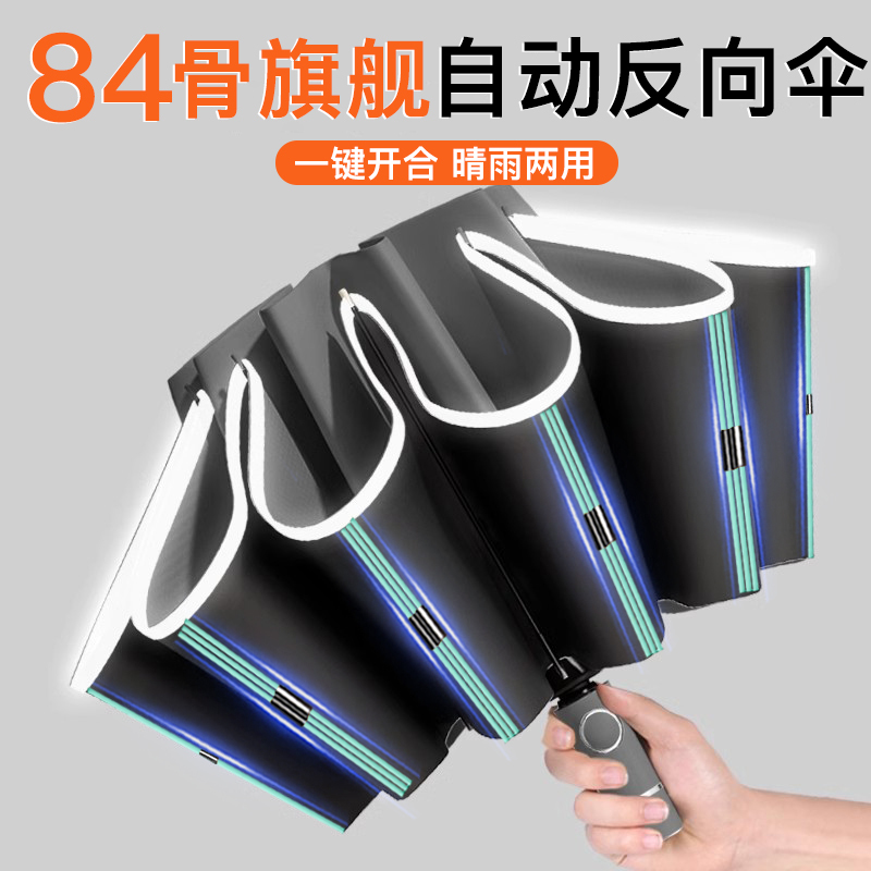 258骨雨伞全自动伞晴雨两用伞加粗加厚加固太阳伞女防晒防紫外线高清大图