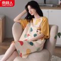 南极人春秋季睡衣女棉长袖薄款可外穿家居服2023年新款套装秋冬 XL码120-140斤 ZJ8006YQ898