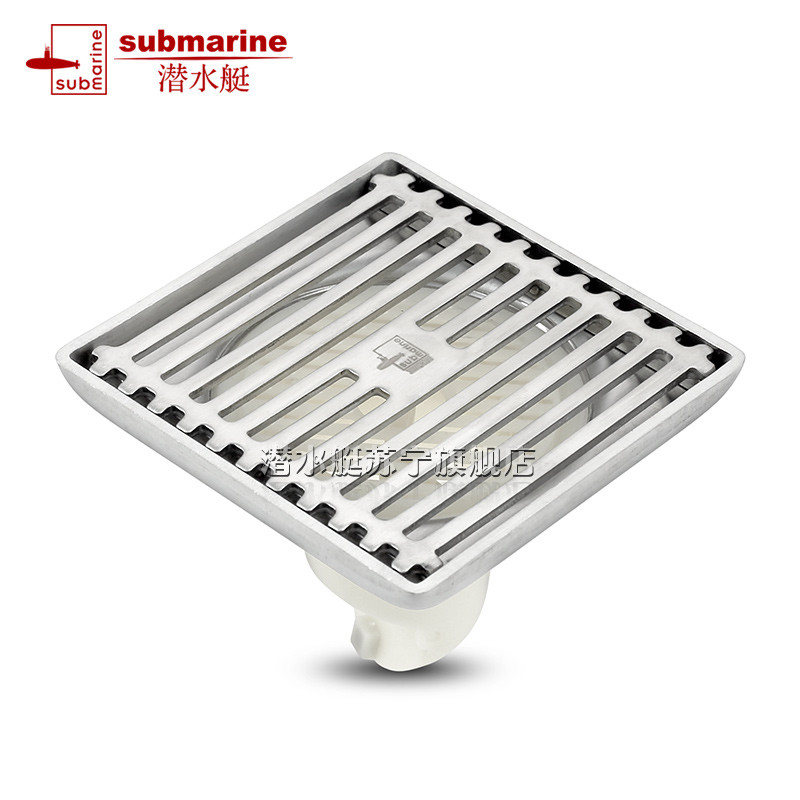 潜水艇(submarine)地漏套餐不锈钢地漏面板洗衣机地漏三通防臭式防堵滤网GF系列套餐5高清大图