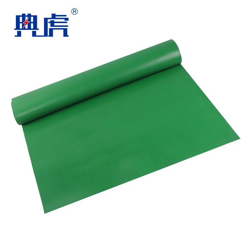 典虎 绝缘胶皮 绿色平面5mm*1.2m*5m 10kv 卷高清大图