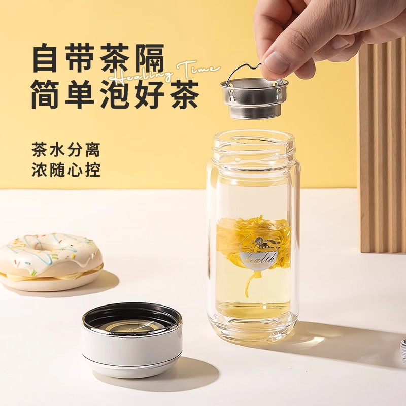 双层玻璃水杯女生小容量迷你高颜值果茶2025新款加厚个人户外运动专用杯子150ml