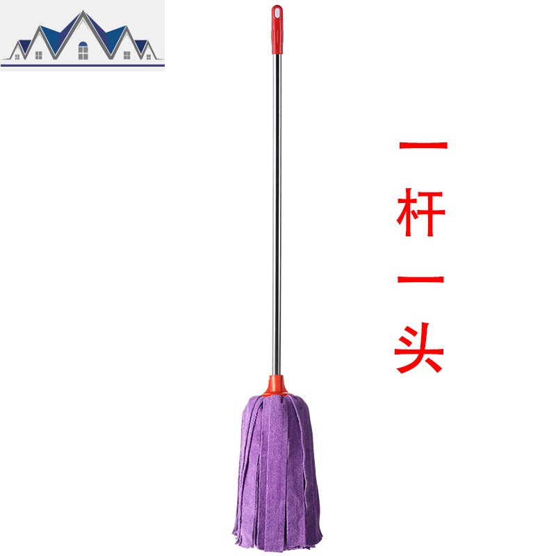 超细纤维毛巾布拖把家用瓷砖地拖布吸水墩布普通不锈钢杆老式拖把 三维工匠高清大图