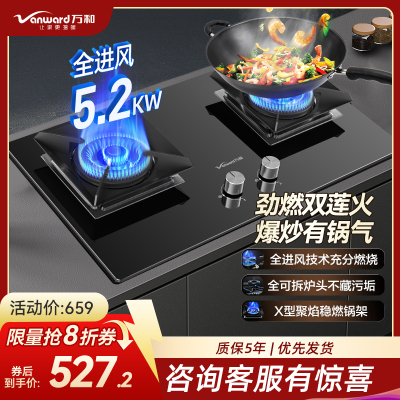万和(Vanward) 天然气燃气灶JZT-C5L90S