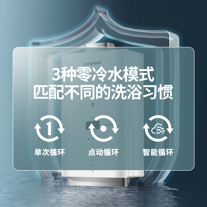 方帅(FOSHUAI)燃气热水器13升 家用智能恒温强排式低压启动变频节能 四季恒温天然气热水器高清大图