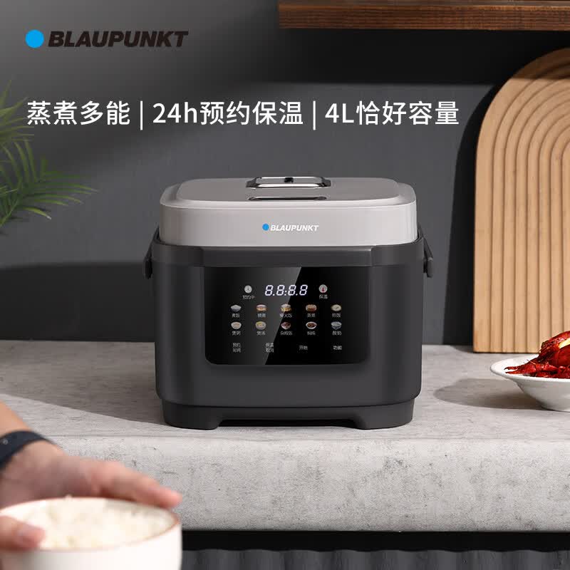 (顺丰发货)蓝宝(BLAUPUNKT)智能预约电饭煲4L 黑色 BP-FB197K高清大图