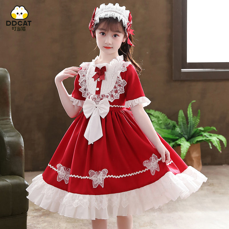 叮当猫连衣裙女童春装洛丽塔可爱公主裙蓬蓬裙洋装萝莉日系lolita