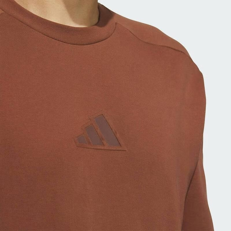 Adidas阿迪达斯男装新款运动针织舒适圆领卫衣套头衫 JZ8421 C