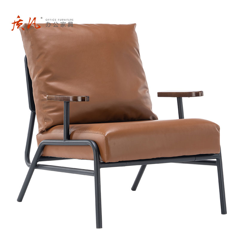 质凡桌椅组合接待沙发店铺奶茶店酒吧沙发休闲区桌椅[防水纳帕皮]3单椅+1蘑菇桌高清大图