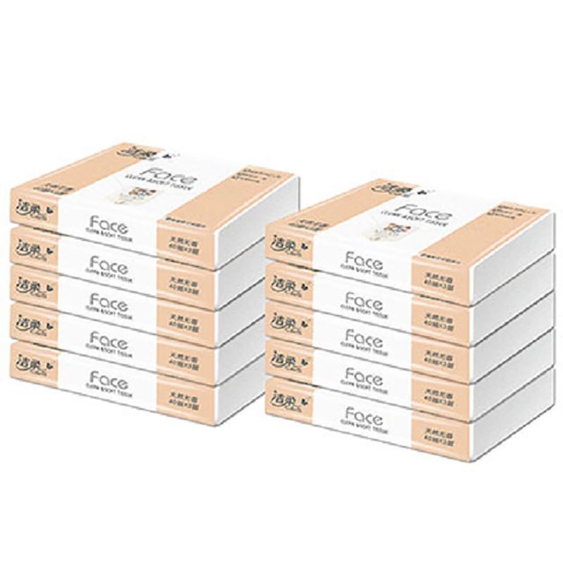 WQMD洁柔面子抽纸3层40抽10包一提*3提30包
