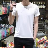 可爱小鲨鱼印花短袖T恤男潮流宽松百搭学生夏季衣服oversize上衣 纯色t S