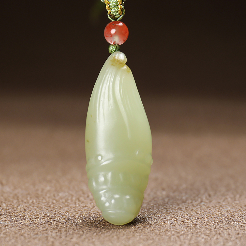 印象眸玉雕大师冀克正工作室作品和田玉竹笋吊坠青白玉节节高升男女款