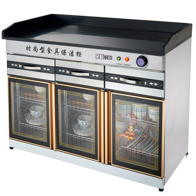 2米宽消毒柜立式商用不锈钢大型消毒碗柜餐厅茶水配餐柜大理石台面