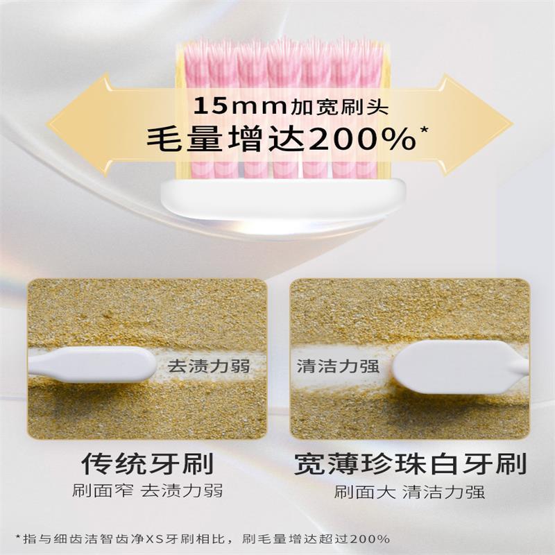狮王细齿洁宽薄珍珠白牙刷4支装 深洁齿缝 洁净口腔 颜色随机