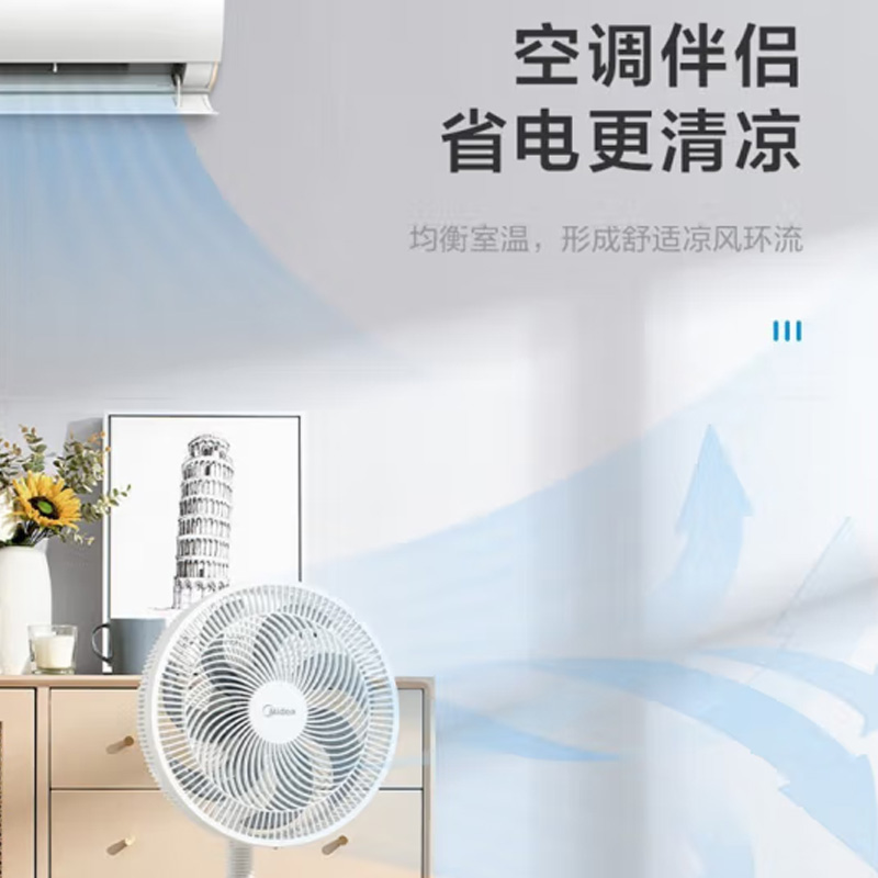 美的(Midea) 空气循环扇(摇头款/三挡调节/插电)45W高清大图