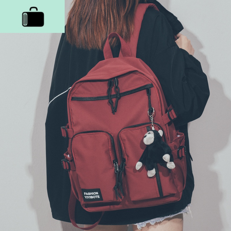 工装ins书包女韩版高中原宿ulzzang大学生双肩包2020年新款背包男NEWLAKE高清大图