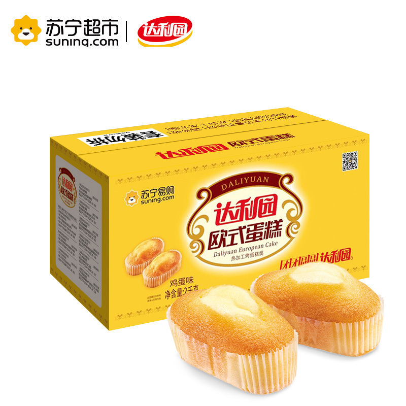 达利园 欧式蛋糕鸡蛋味2000g/箱 早餐面包糕点