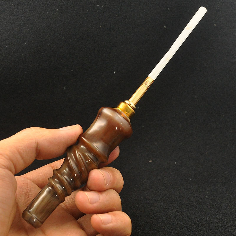 大将军大号螺旋型牛角烟嘴 双重循环男女士礼品 粗细烟两用烟具高清大图