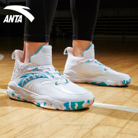 安踏男鞋篮球鞋新款迷彩大底新潮耐磨防滑缓震篮球战靴 912011186 安踏白/氯蓝/婴儿粉-3 42